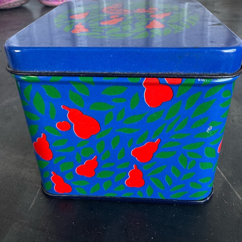 Vintage Christmas Tin & Paper Coasters Partridge in a Pear Tree 80s